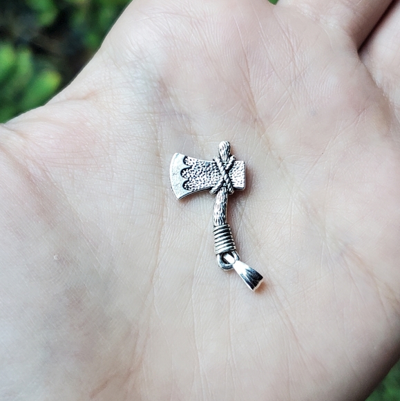 New Silver Tomahawk Charm - Picture 4 of 11